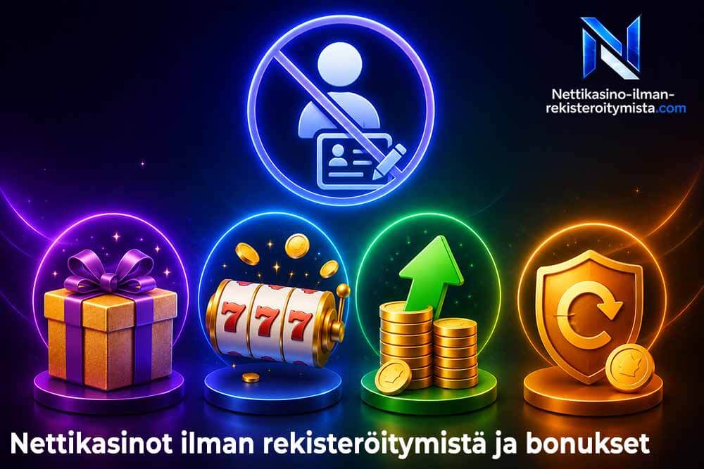 Bonukset kasinoilla ilman rekisteröintiä