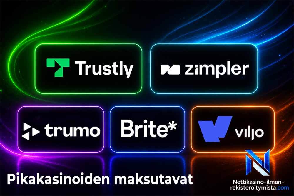 Nettikasinot ilman rekisteröitymistä ja maksutavat